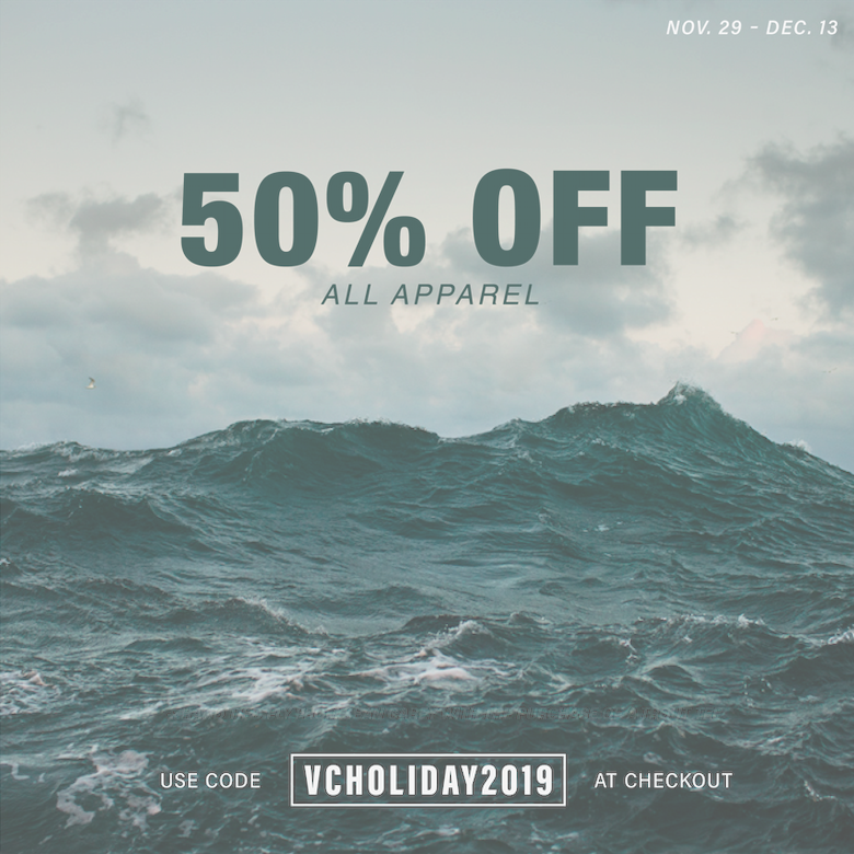 Get 50% off all apparel for the holidays, now through December 13th! Use coupon code "VCHOLIDAY2019".

volcanochoir.com/store