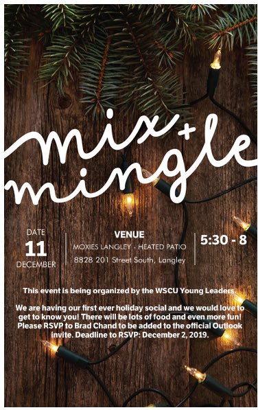 YLP_BC's tweet photo. You’re invited! An exciting opportunity to network with our fellow Young Leaders @wscu ! Please RSVP to Brad Chand via email if you would like to attend! #network #fun #social #futurestrong #prosperayoungleaders #holidays https://t.co/S7FSUgnU1Y