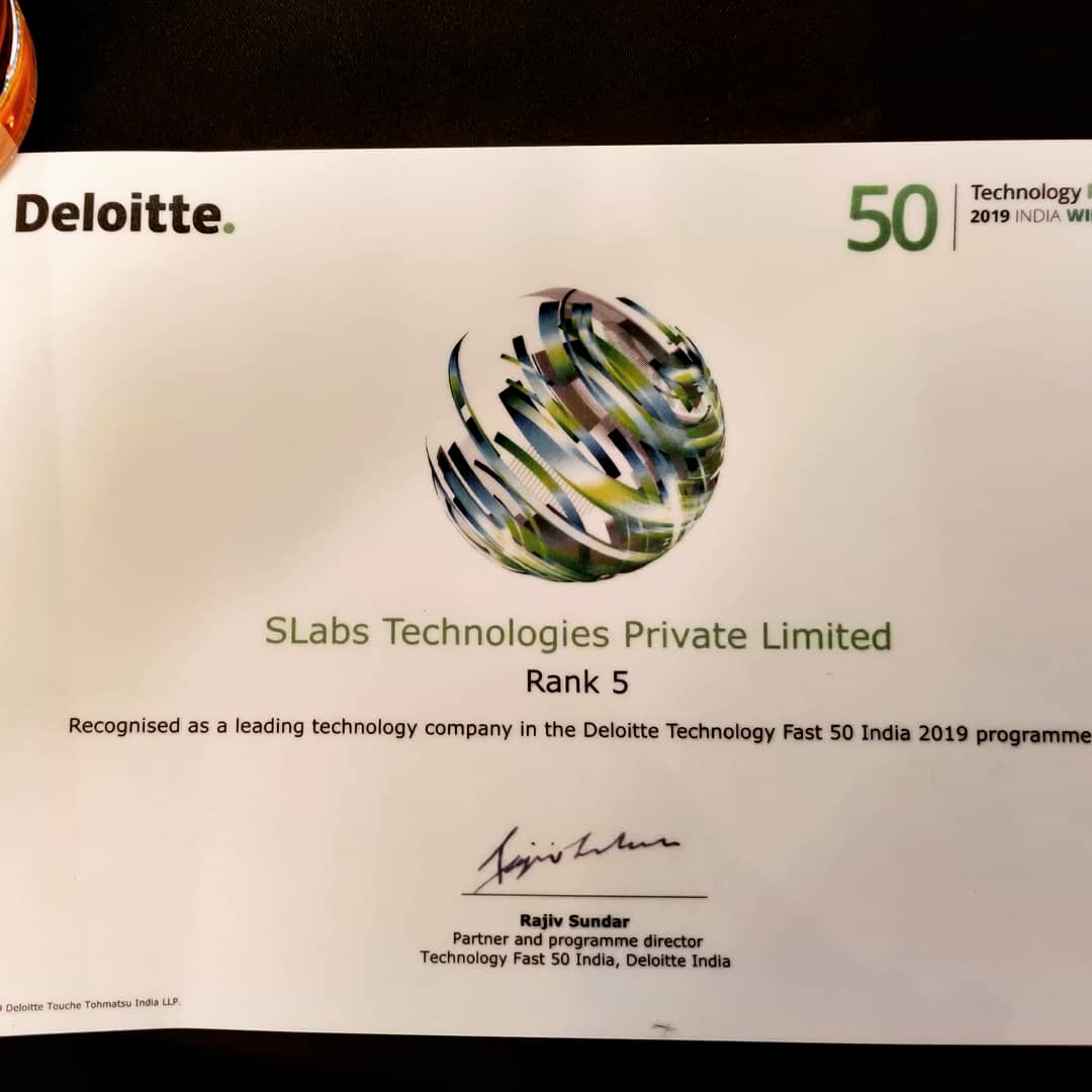 Gaufire's tweet photo. Proud to be a part of team that just got awarded as 5th Fastest Growing Tech Company #DeloitteTechFast50IN #startup cc: @justcall_io https://t.co/6lsbnZFUQR
