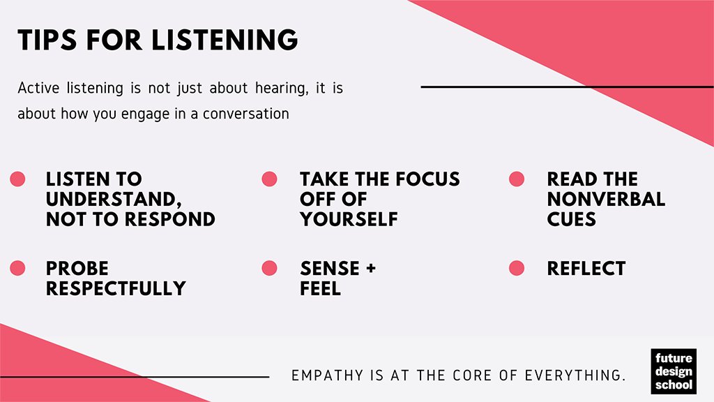 fdesignschool's tweet photo. Great leaders are great listeners. Active listening is not just about hearing, it is about how you engage in a conversation #ActiveListening https://t.co/UjKjGOoMxP https://t.co/gHpBipkoHu
