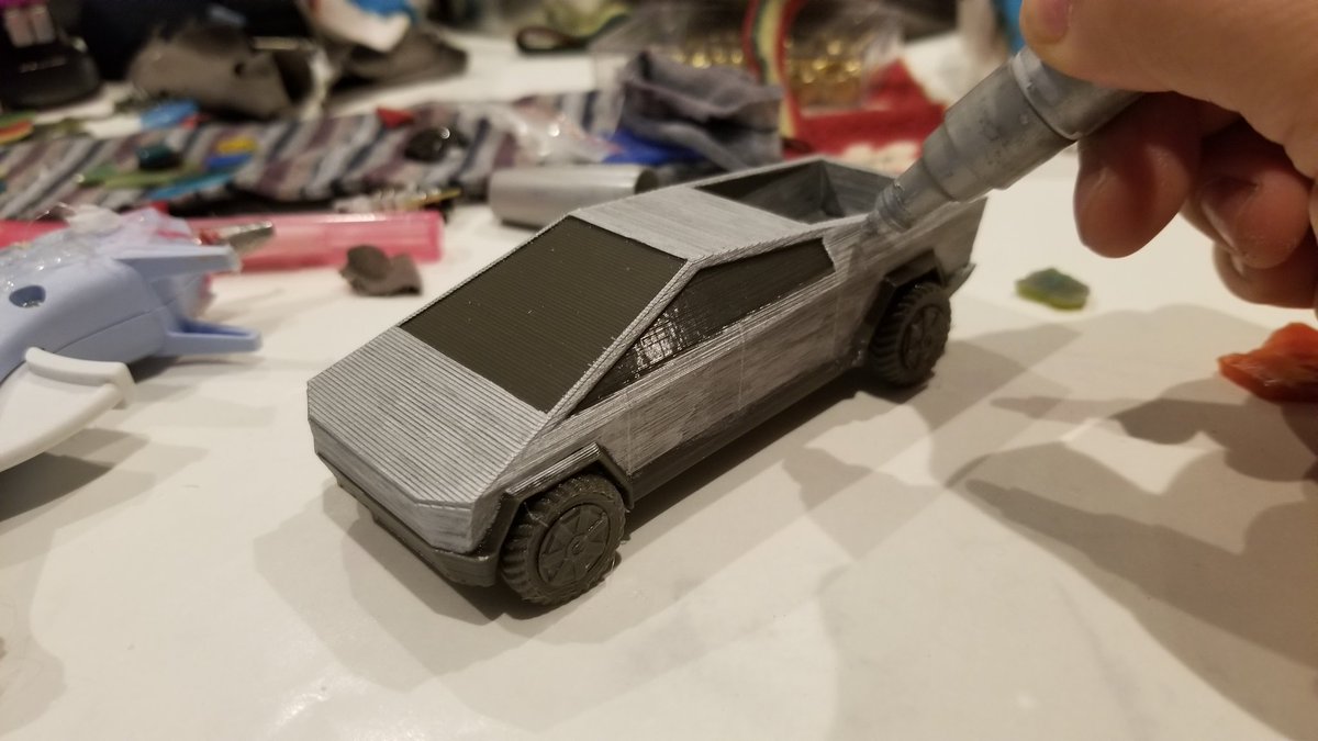 homepix360's tweet photo. Too lazy to go out shopping, so, this is how I'm spending Black Friday. #3Dprinting #teslatruck https://t.co/bZJAk6jDRo