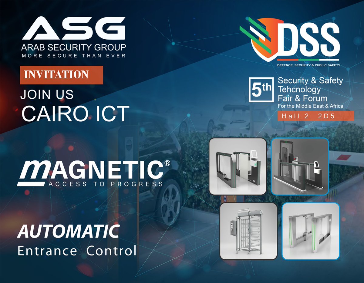 arabsecurity1's tweet photo. تدعوكم شركة عرب سكيورتى جروب لحضور جناحها بمعرض ICT 2019 بمركز مصر للمعارض الدولية - القاهرة الجديدة معرض الدفاع والأمن والسلامة DSS ، من 1-4 ديسمبر
حيث نستعرض الحلول والمنتجات الجديدة لعام 2020 https://t.co/orS3mbTrlU
