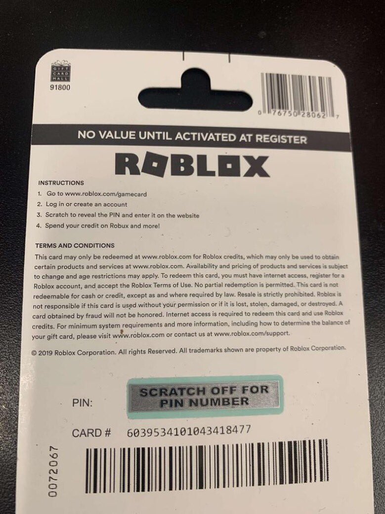 Robloxgiftcardsgives Robloxgives Twitter - roblox pin scratched off