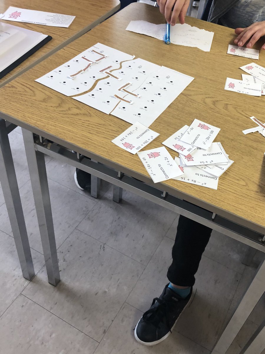 NPCMath's tweet image. Can you factor to escape the Big Bad Wolf?  These grade 10s can!! #MPM2D #FactorFriday