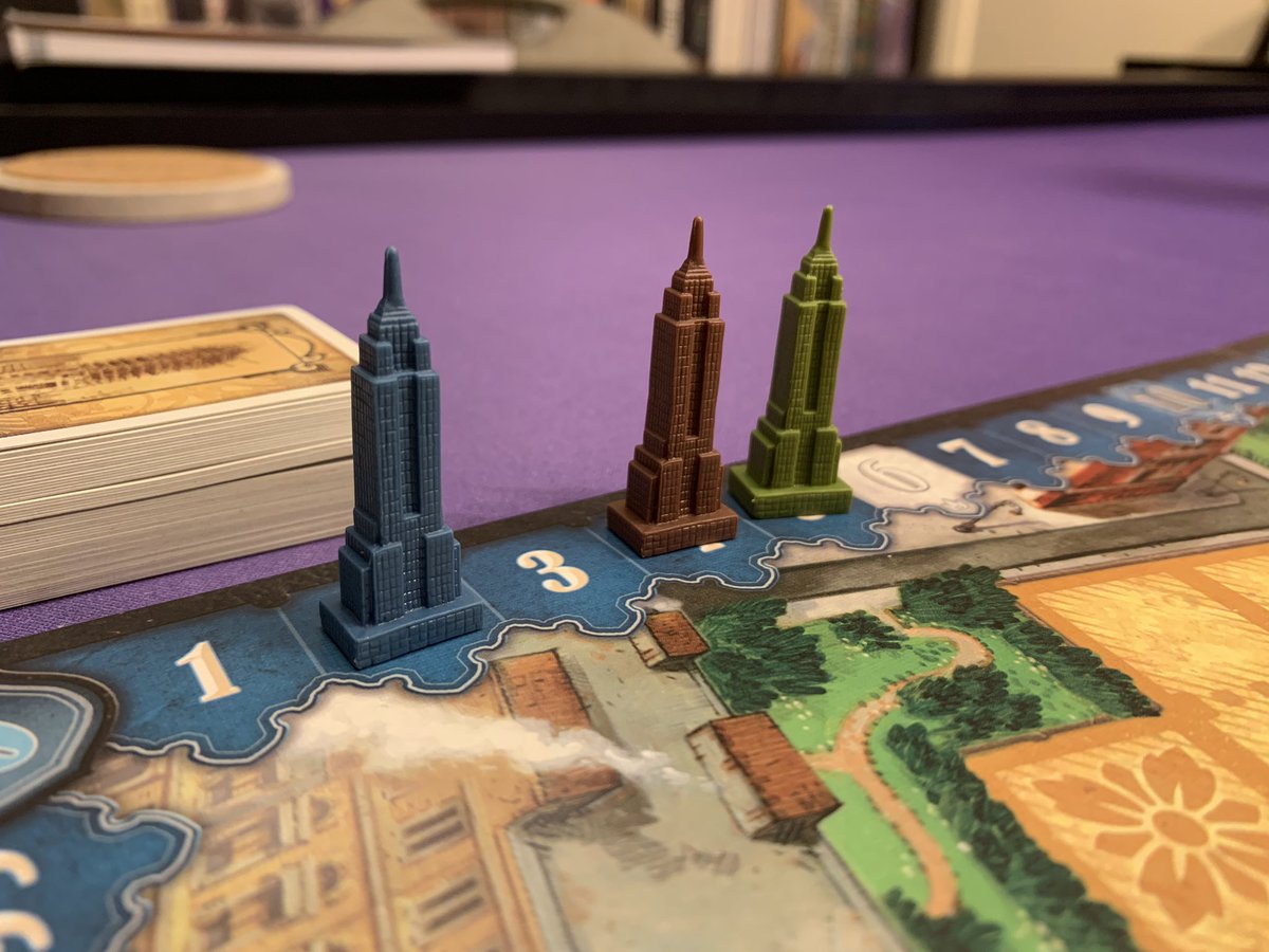 BoardGameSnobs's tweet photo. New York 1901 by @BlueOrangeGames is a nice game. Building in a Tetris style fashion but also upgrading and vying for property!We like it. #bgg #boardgamegeek #boardgamer #boardgameday #hobbygames #designergames #tabletop #tabletopgaming #boardgame #boardgames #podcast #podcasts https://t.co/TuhcXyk0KO