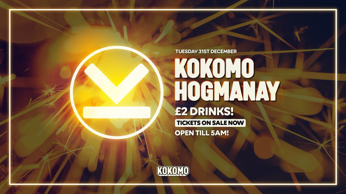 Hogmanay tickets are on sale now! ticketweb.uk/event/kokomo-h…