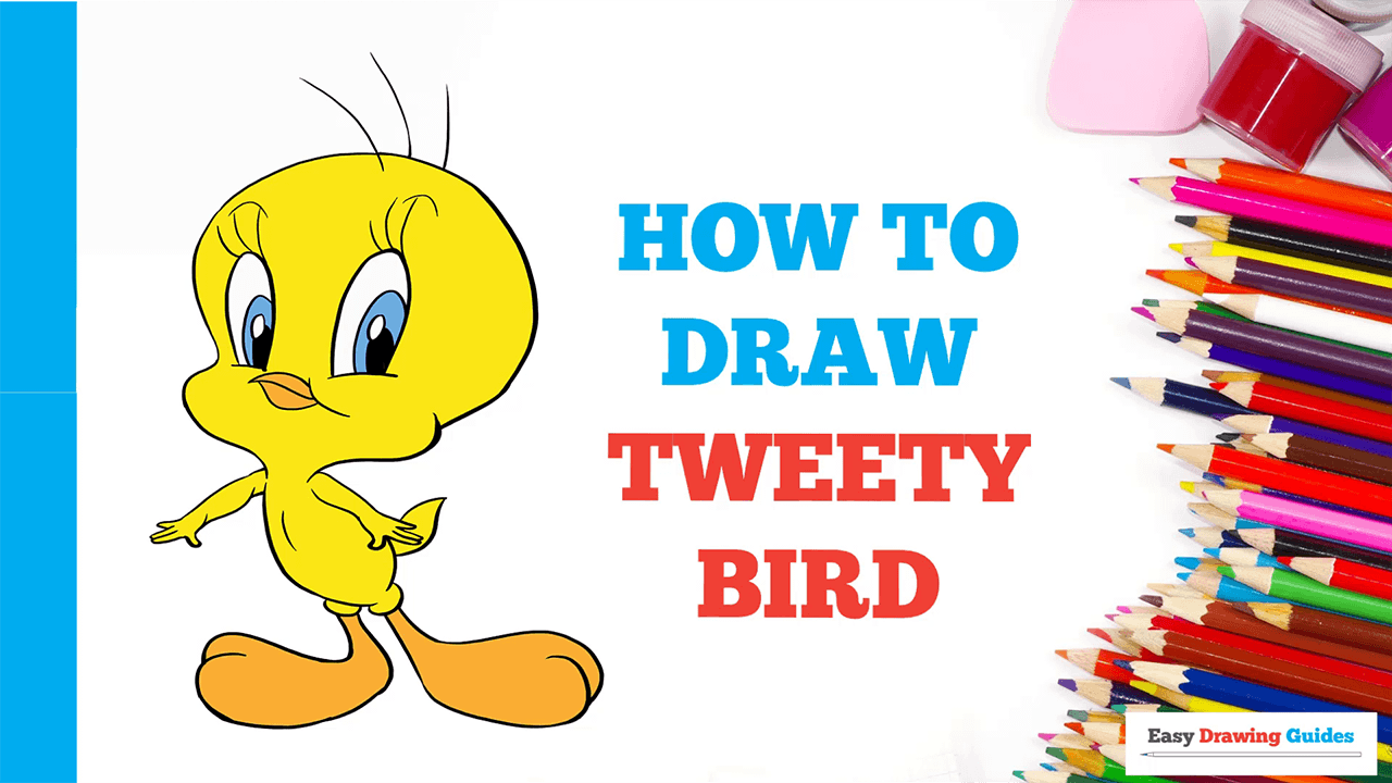 Easy Drawing Guides On Twitter How To Draw Tweety Bird Easy To