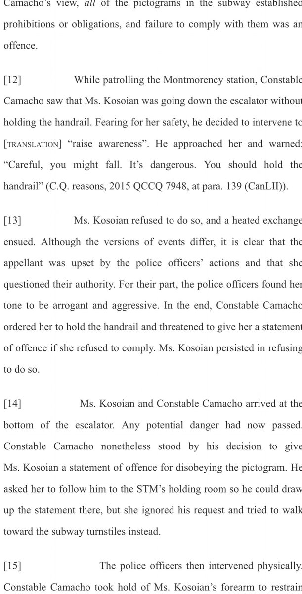 Facts here. The plaintiff ended up detained in a room and handcuffed to a chair after refusing to hold the handrail, give her name or accompany the cop to a room.