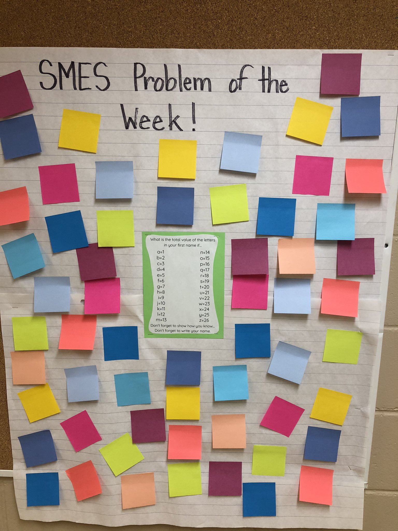 J Ll Macdonald Problem Of The Week 2 Heres S A Sneak Peek Smes01 What Is The Total Value Of The Letters In Your First Name Avrce Keepingmathfun Mtbos Elemmathchat