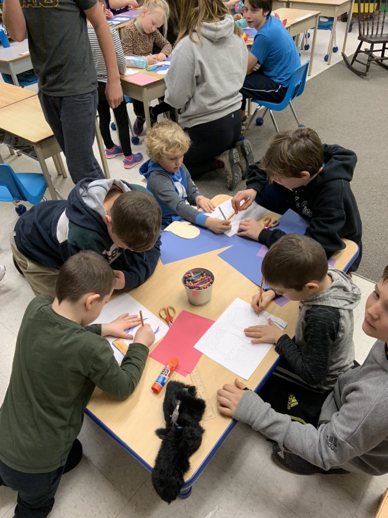 jfloydncps's tweet photo. Working with our grade 8 Learning Buddies on an art project @ncpscreemore. https://t.co/CsMRrXe8E1