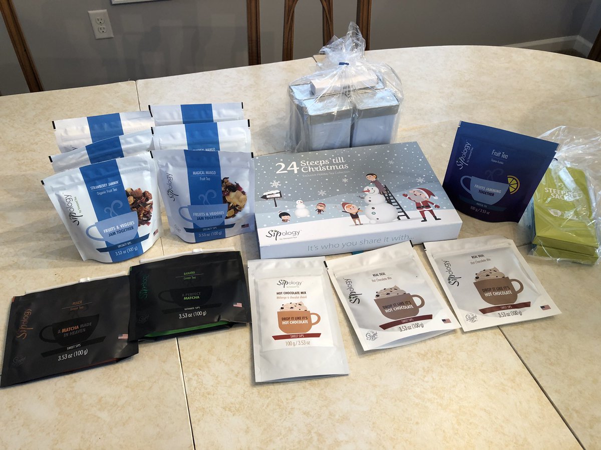 I love delivey day. Most of this isn’t mine, but I am super excited to get the hot chocolate to ship out to my winners!

Less than 48 hours left to buy an advent calendar. If you want to sample 24 flavors, here is a great way to do it.  2 servings per tea

mysteepedteaparty.com/KT206409/shop/…