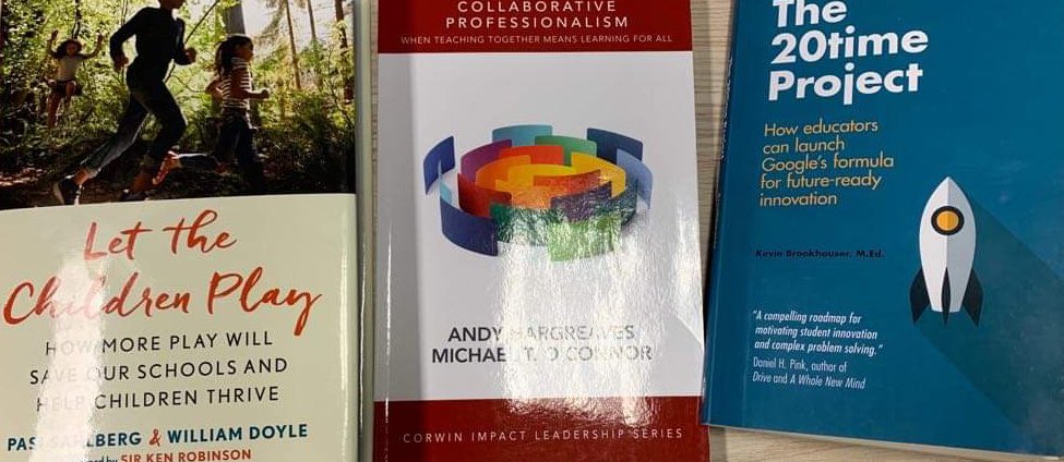 Dagur 9. Ég hef verið að glugga í þessar fínu bækur sem ég mæli eindregið með. The 20time Project fékk ég sællar minningar á Utís 2019.  
#12dagatwitter #menntaspjall