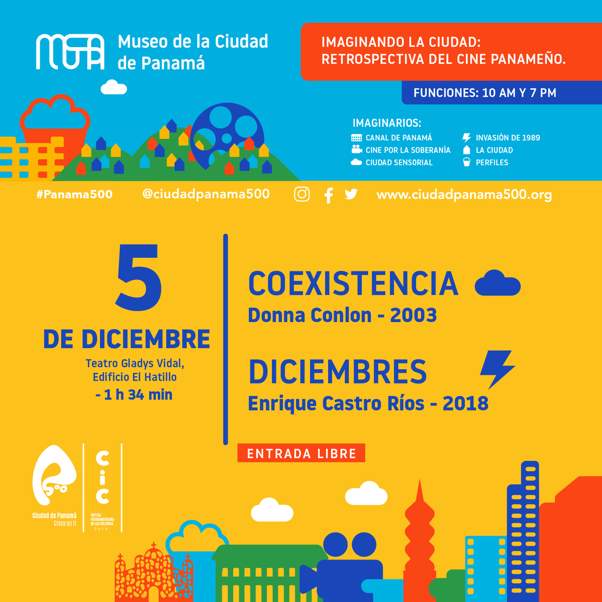 -⚠️¡ÚL-TI-MA proyección de cine de "Imaginando la Ciudad" por el #MuCpa!
-😱¿Qué? No puede ser, ¿cómo así?
-Sí, así como lo oye. ¿Quién se suma?😎
-👩🏽‍🦱🙋🏻‍♂️🐶🧒🏼👦🏿🦖👵🏼🧓🐒🐙🧙‍♀️🦹‍♂️🦄🧝‍♀️🦉
¡Solo queda 1 función de cine local GRATIS y estaremos rifando libros de la #Biblioteca500 en la...