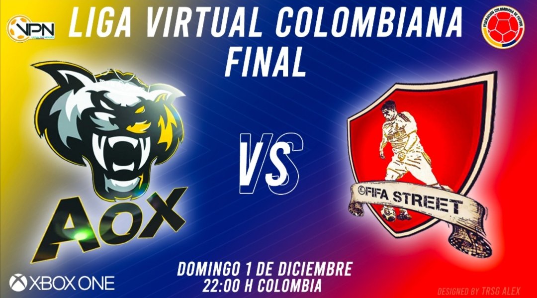 LvcXbox's tweet photo. Los 2 Mejores equipos del torneo se enfrentan cara a cara para definir quién será el Gran Campeón de esta edición de la Liga Virtual Colombia🇨🇴🇨🇴 @VPNGlobal @VPNColombia_

Fifa Street Esports vs AoX cF  

https://t.co/z9RNxeMTyM

https://t.co/Pn4HcGz3iu https://t.co/87wt7ewQZH
