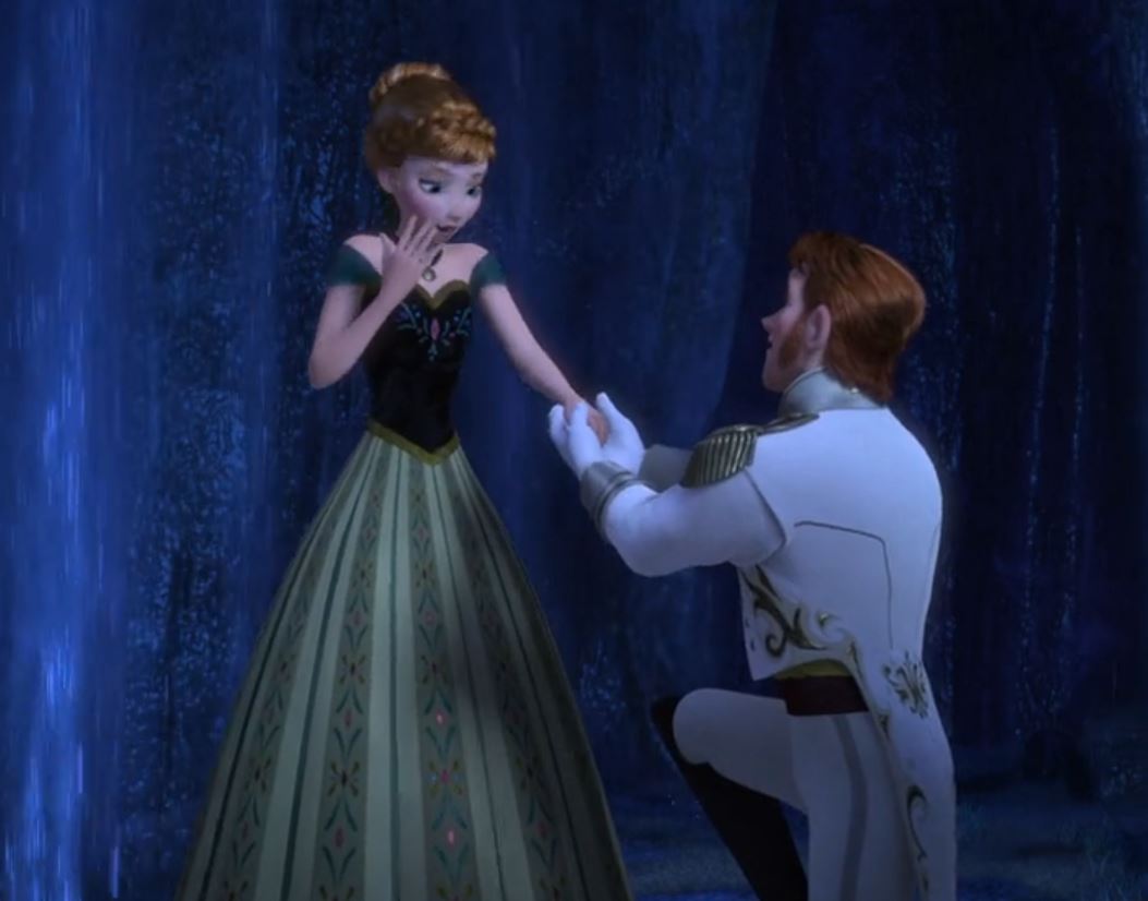 They're getting married!? I thought there was a meme from this movie about not marrying a guy you've only known one day? Maybe that's gonna be about Elsa?  #Frozen  