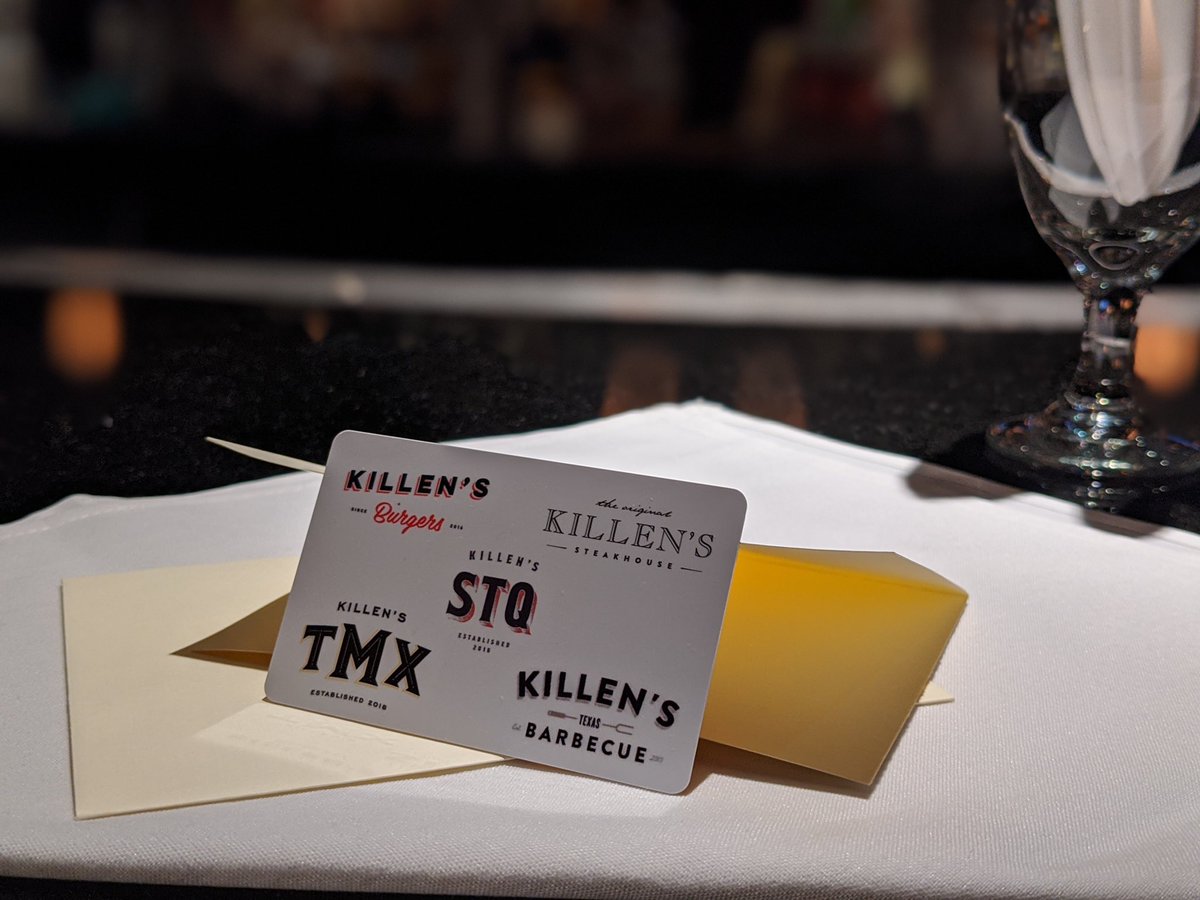 Killensteak's tweet photo. Making your holiday shopping easy breezy. Pick up a holiday gift card this weekend. 🎁 #blackfriday #killens https://t.co/ojo14bgr09