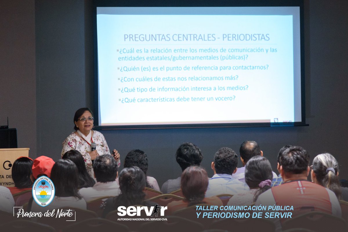de_tumbes's tweet photo. TALLER COMUNICACIÓN PÚBLICA Y PERIODISMO DE SERVIR
#SERVIR desarrolló el Taller Comunicación Pública y Periodismo en nuestra ciudad. El evento congregó a periodistas, comunicadores sociales de la región y a los alumnos de la Escuela de Ciencias de la Comunicación de la #Untumbes https://t.co/IBRIVzfaRY