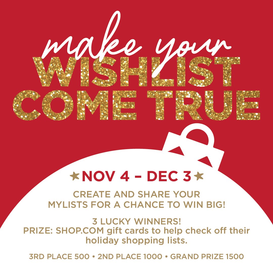 MarketAmerica's tweet photo. Make your wishlist come true with the MyList Holiday Giveaway! Find out how you could win of 3 prizes, including a $1500 @shopcom gift card: https://t.co/jBARSKGPH1 #contest #shopMyList https://t.co/d6ueOT9pFW