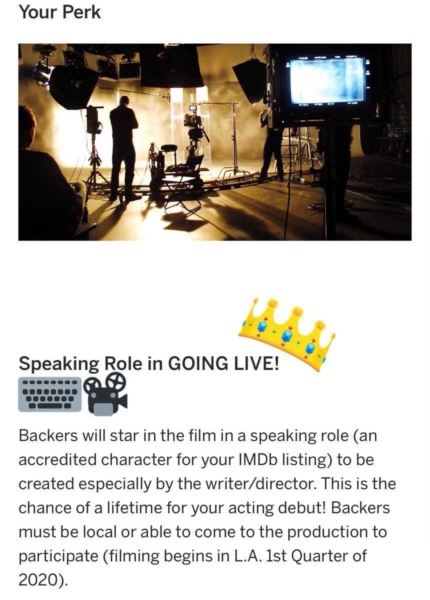 IndstryStdFilms's tweet photo. Thank you Denis Nolan for backing @GoingLiveMovie with our Speaking Role in #GoingLive #Indiegogo perk!
Check it out &amp; other cool gift perks here https://t.co/yyosGPuWNh 
🎥
#TeamGoingLive #Actor #SupportIndieFilm #BlackFriday
@OskarLaffont @Quickbeam2000 https://t.co/3Db3muIvCH