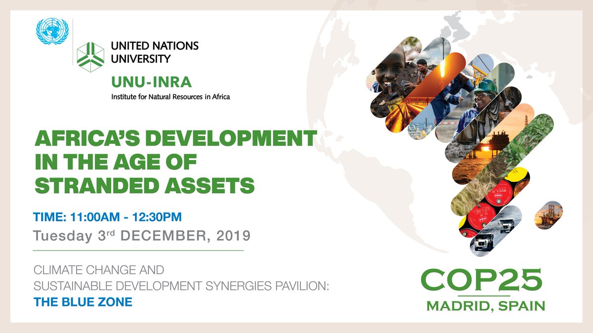 stephen_yeboah's tweet photo. Today, 9 out of 10 countries in sub-Saharan Africa depend hugely on natural resources for growth. What if these natural #resource assets become stranded? 

At @COP25CL, @UNUINRA will launch a report on stranded assets in #Africa. What does the future hold? https://t.co/jT40D3RnyD https://t.co/oWijqljOBb