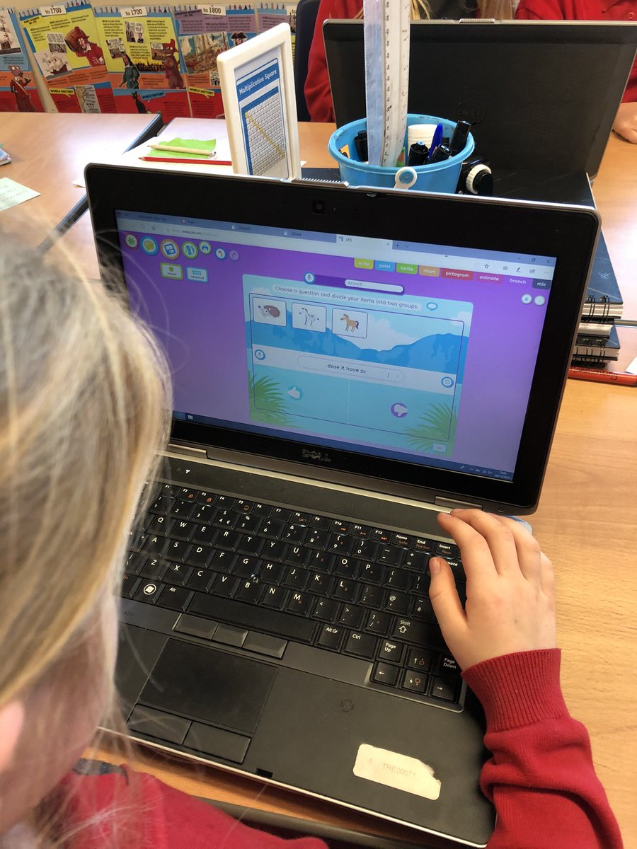TrellechPrimary's tweet photo. Working hard on creating our own branching databases in Year 4. We created our own questions and got our friends to test them. @just2easy_com #j2data #branchingdatabase @HwbNews https://t.co/VKTYAqEghl