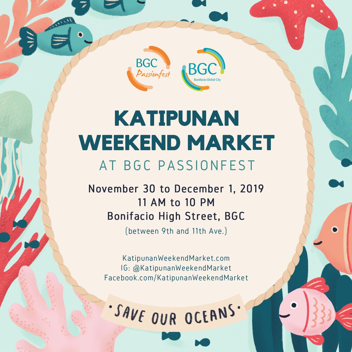 katipunanmarket's tweet image. Happening this weekend! #katipunanweekendmarket #eventsph #bazaarph #bgcpassionfest #bgcpassionfest2019 #bonifaciohighstreet #bgc #taguig #shoppingph #christmasph #holidaysph