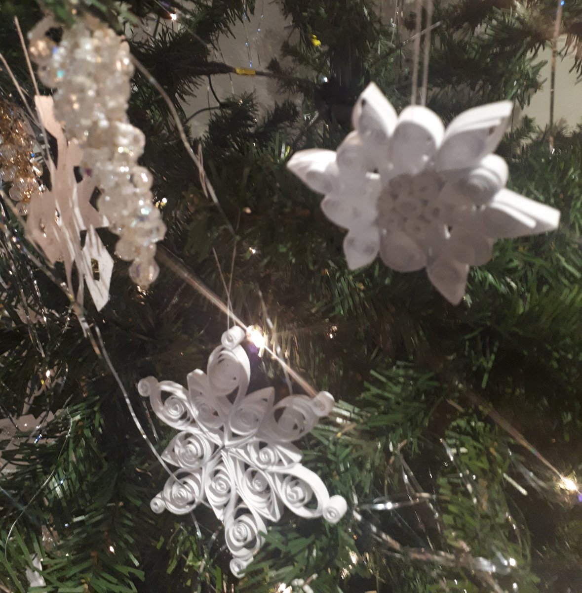 BarrowMember's tweet photo. Creative tree decoration ideas from @xmastreefest - pine cone reindeer, papercrafts, tatting and peg doll nuns. https://t.co/S3NrDHMh7N