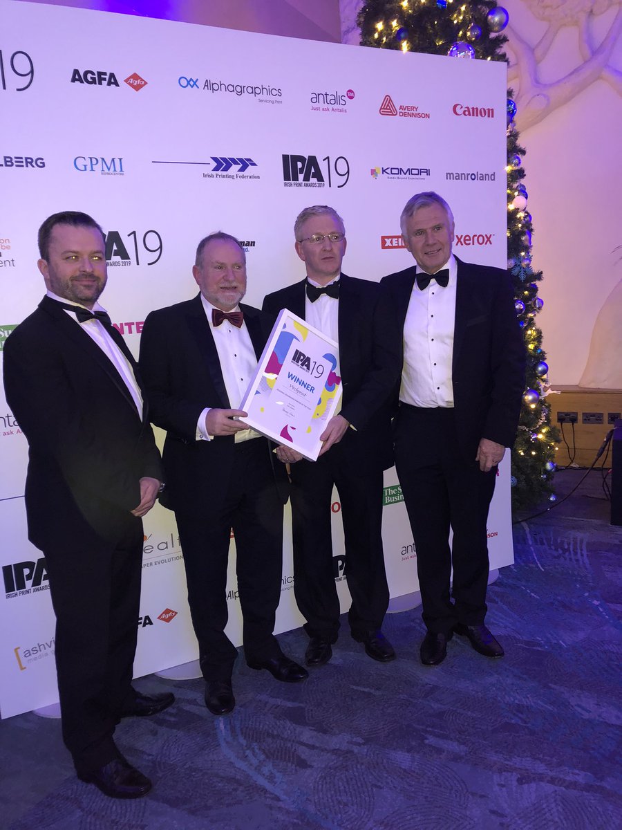 PrintAwards's tweet photo. Congratulations to @Webprint_ie for winning Regional Newspaper Printer of the Year sponsored by @agfagraphics_uk #PrintAwards19 https://t.co/T6pxVm79tm