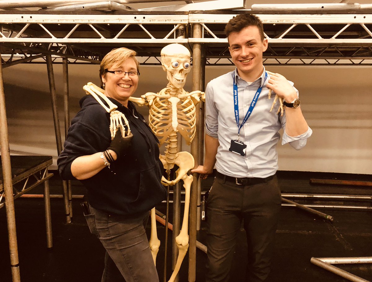 RawlinsAcademy's tweet image. Tonight and over the weekend our team are hard at work building the set for High School Musical next week - one of our technicians looks like it’s worn him out 😂 It’s going to be a fantastic show, so head to the website for tickets, available for Tues/Weds/Thurs 🎭🎼