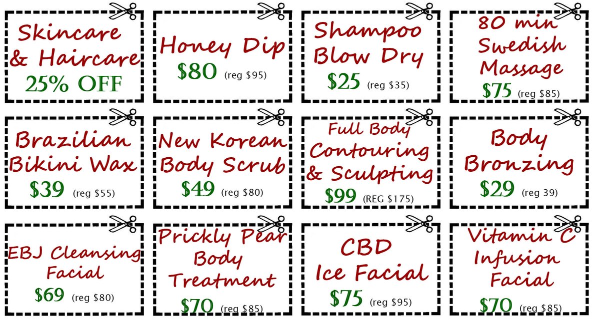 EBJDaySpa's tweet photo. Black Friday Weekend is here! Grab these prices today through Sunday ONLY! Stop by to purchase or call from the comfort of your couch. 916-486-8338 #EstheticsByJeanette #VisitSacramento #BlackFriday https://t.co/OMLqXehe5e