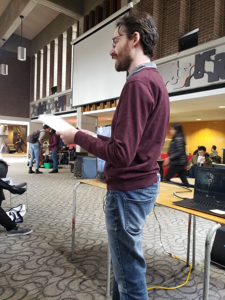 GamesInstitute's tweet photo. Great talk yesterday by Nicholas Hobin at the GI Expo! He discussed animals in games such as Red Dead Redemption 2, specifically looking at the way the player uses them as items and how they are displayed in taxidermy. 

@uw_english 

#transformationaldiscoveries #giexpo #uw https://t.co/g8DBs5wTEf