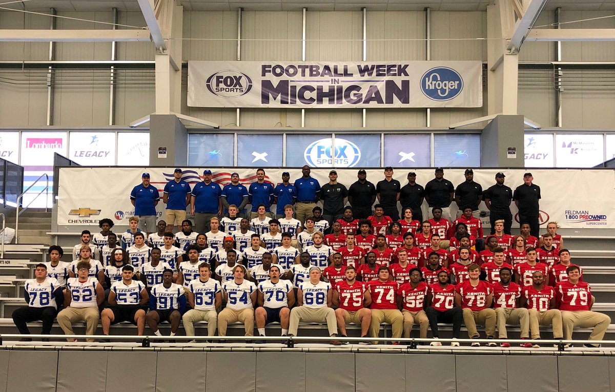 Team Legacy & Team Xenith ahead of Sunday’s @XenithFootball Senior All-Star Game powered by @LegacyMI_FBall! Watch the game at noon on FOX Sports Detroit. #FWIM2019
