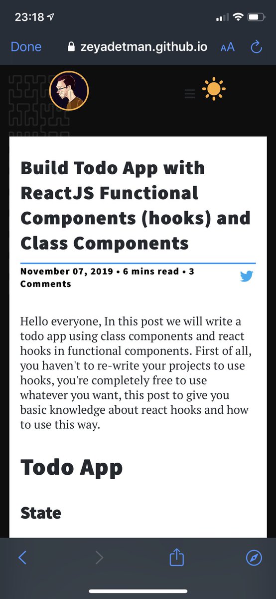 Header dark, but blog section light.
