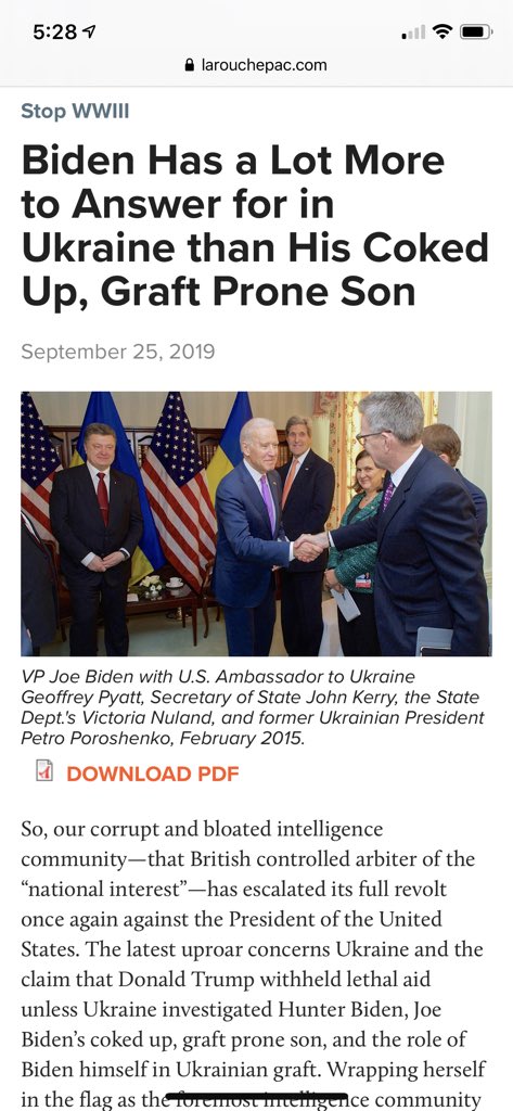  #PICKLE  #CIACYAMCCAIN  https://larouchepac.com/20190925/biden-has-lot-more-answer-ukraine-his-coked-graft-prone-son