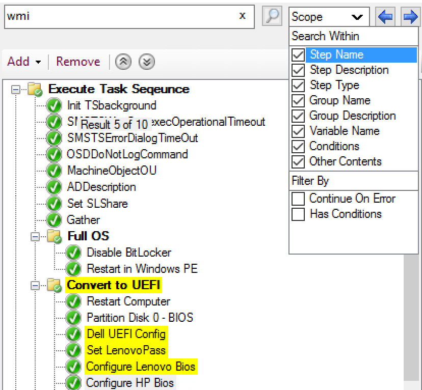 Search in a Task Sequence is a great great feature! Configuration Manager 1910 #MEMCM #ConfigMgr