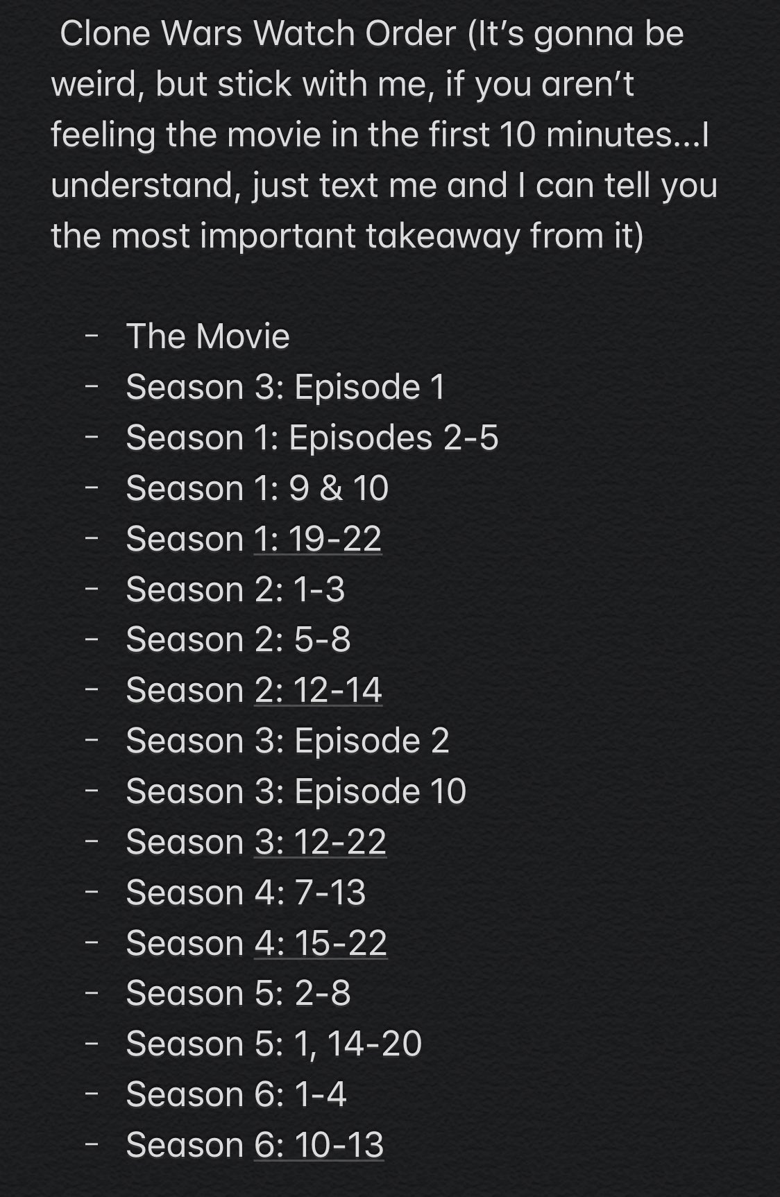 Clone wars episode order new arrivals