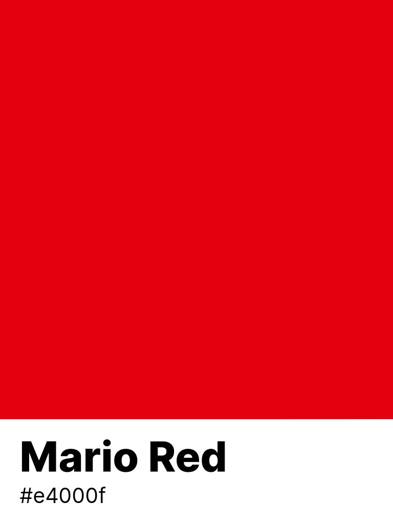 Color Parrot 🦜🤖 on Twitter: "#Mario_Red #e4000f https://t.co/IKgs65cbZJ ...