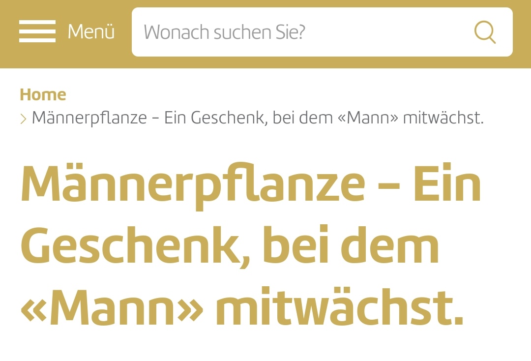 Märu (@stubertus) on Twitter photo Schweizer #Gender-Markt:
Wenn der Mann mit dem Kaktus wächst und die Frau sich an der Rose sticht, wenn der Schweizer Konventionen bricht und die Schweizerin in der Küche lässt
#Diversplants coming soon?
<a href="/fleurop_ch/">Fleurop Schweiz</a>
fleurop.ch/de/s/maennerpf… Schweizer #Gender-Markt:
Wenn der Mann mit dem Kaktus wächst und die Frau sich an der Rose sticht, wenn der Schweizer Konventionen bricht und die Schweizerin in der Küche lässt
#Diversplants coming soon?
<a href="/fleurop_ch/">Fleurop Schweiz</a>
fleurop.ch/de/s/maennerpf…