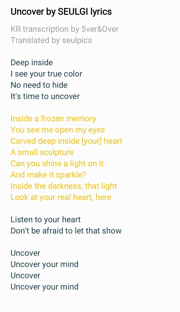 Ksg Updates Uncover Seulgi Solo Stage English Lyrics T Co 3jgov7pxnd 슬기 Seulgi Rvsmtown Larouge T Co Djhpnmfpng Twitter