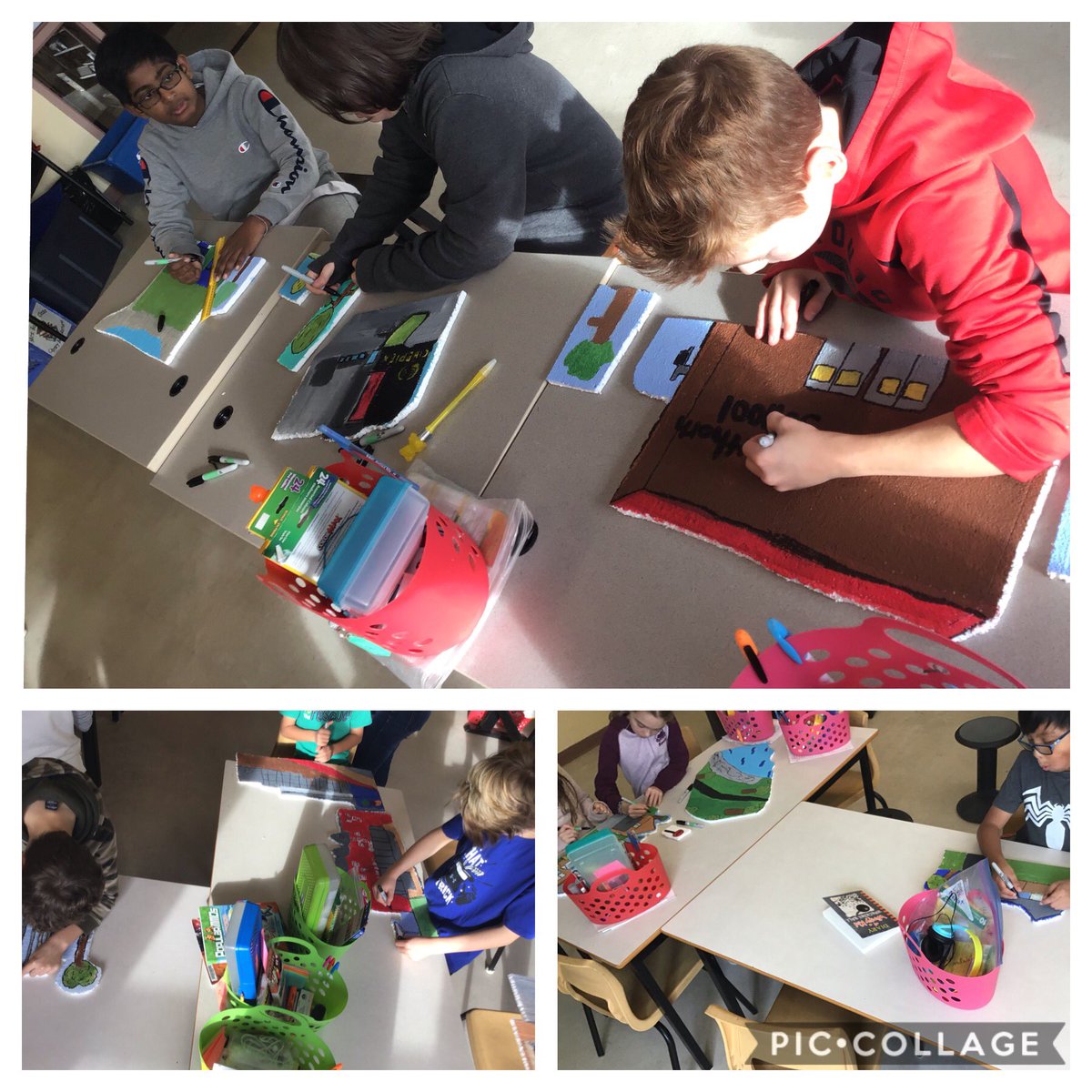 HRAFineArtsWH's tweet image. Kids rock! 4/5B at PEES did an amazing job building this mural of personal examples of things in a Healthy Community 😀❤️ It was a bit like Tetris fitting everything but we did it! @portlandestates @hrsbFineArtsPA @HRCEFineArts @HRCE_NS #ThanksToYouHalifax #SeeWhatIAmLearning