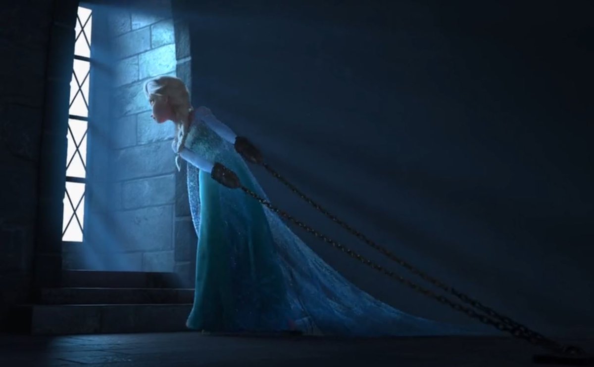 THEY DO NOT HAVE THE QUEEN LOCKED UP AND IN CHAINS AFTER THEY TRIED TO KILL HER!? RUDE. Is this where Game of Thrones got it from?  #Frozen  