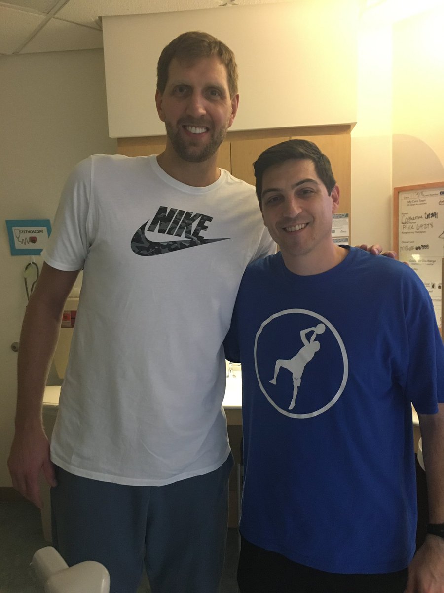 Dirk Nowitzki is a class act. He visited our granddaughter Harper who’s been in Children’s Medical in Dallas for 8 mos w/ congenital ❤️ condition. A big thrill 4 my son Ben &amp; wife Brittany- both coaches. Dirk brought them all presents &amp; stayed 30 min to visit. True kindness.