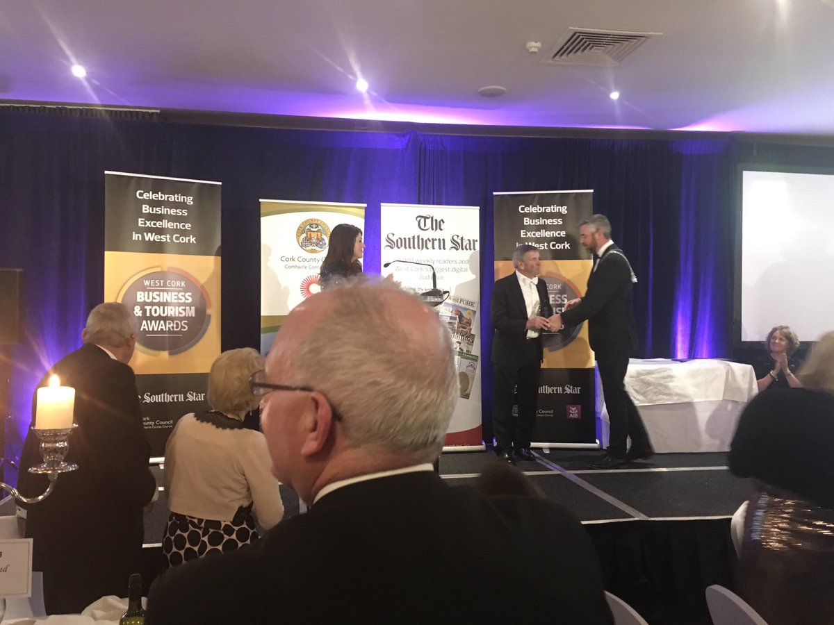 The 2019 West Cork Business and Tourism Awards Outstanding West Cork Business Ambassador is John Field. Congratulations John on this well deserved accolade 👏👏👏 #WestCorkBTA