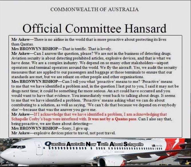 truthoverlies13's tweet image. @Qantas knew her bag was interfered with so did Bronnie
