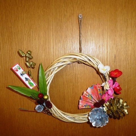 お正月リース作り