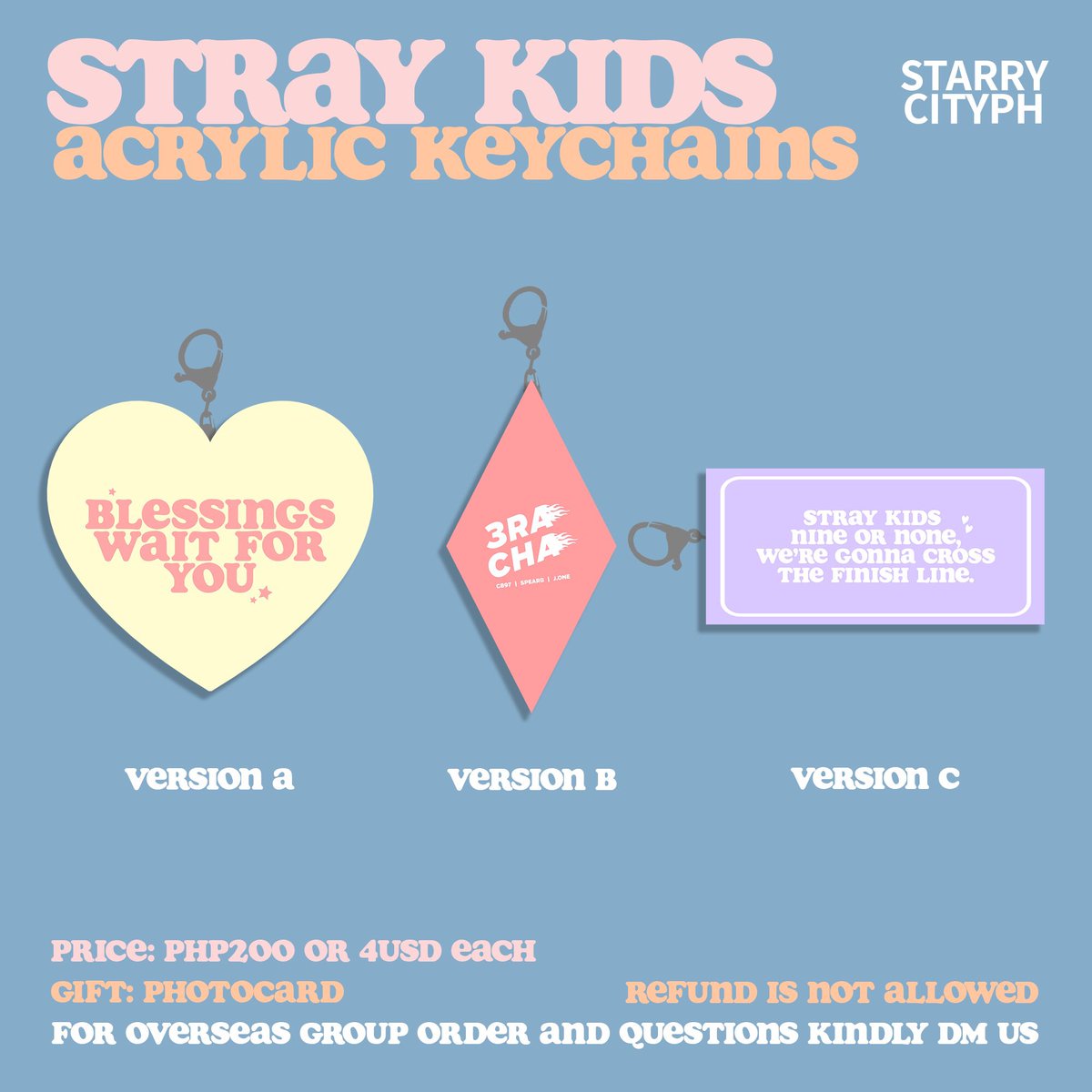 starrycityph's tweet image. #SCPHGOs✨

𝐬𝐭𝐫𝐚𝐲 𝐤𝐢𝐝𝐬 𝐚𝐜𝐫𝐲𝐥𝐢𝐜 𝐤𝐞𝐲𝐜𝐡𝐚𝐢𝐧𝐬 

♡ Period:  11/30 - 1/29

♡ Dm for overseas group order

♡ rt for a chance to win a keyring!

Form: forms.gle/6kbV2Ww7buB4NW…