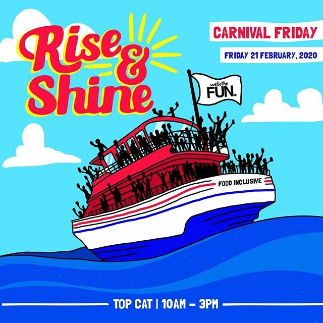 Your most FUN. fete on Carnival Friday fete is back!

RISE &amp; SHINE!

Sail! Fete! Eat! Drink! Swim!

Are you ready for the ultimate T&amp;T Carnival experience, with Team FUN.!? FUN.damentals
• Carnival Friday [Feb. 21st, 2020]
• Boarding 10am. Sailing 11… ift.tt/35NBj08