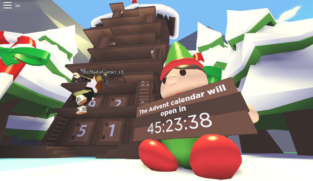 Adopt Me على تويتر Advent Calendars Are A Tradition In The Uk Eu And Other Places Where Each Day From December 1st Until Christmas Day On The 25th You Open A Door