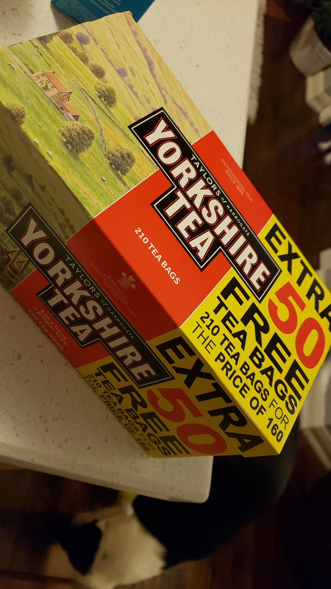 brownbear__'s tweet photo. @YorkshireTea Freshly smuggled into Canada π A sight for sore eyes. #milkinlast https://t.co/yOpy5fI0Sw
