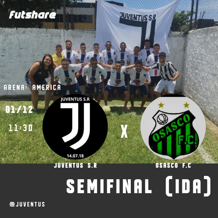 JuventusSR1's tweet photo. Domingo (01/12) entraremos em campo no primeiro jogo da semifinal da copinha 013, contra a equipe do Osasco F.C. Conto com a presença de todos os jogadores e torcida. Rumo ao bi🏆🏆 #éajuve #éojogodavida
🏟️Campo do América
🗓️01/12
⏲️11:30 https://t.co/LhKwC7bI0S